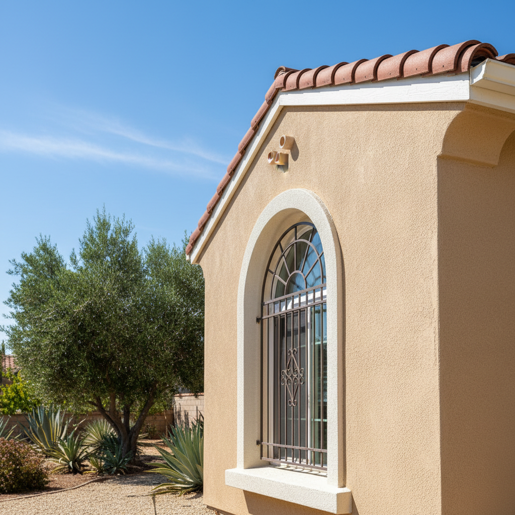 Completed residential stucco work at a residential property in West Covina, CA