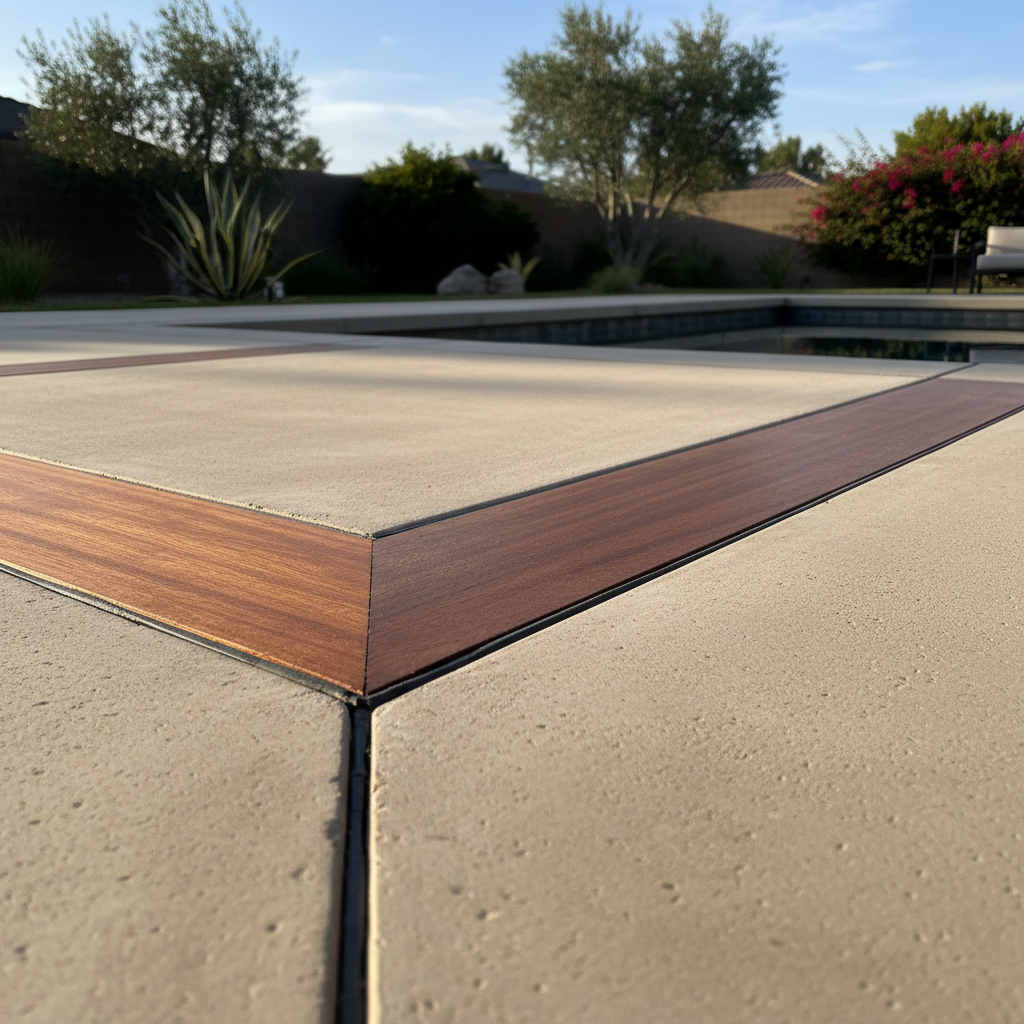 Completed pool decks work at a residential property in Pasadena, CA