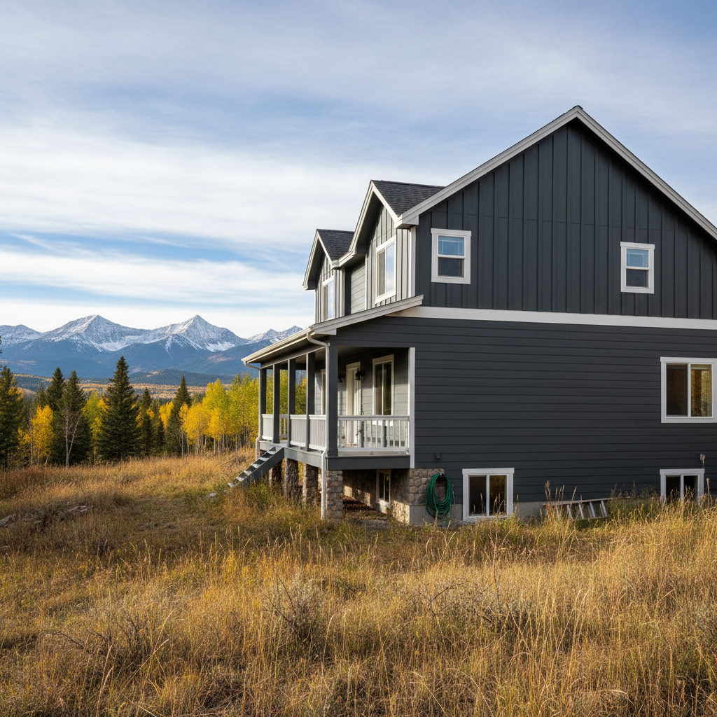 Completed exterior painting work at a residential property in Big Sky, MT