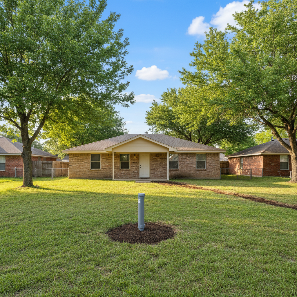 Completed environmental drilling work at a residential property in Denton, TX