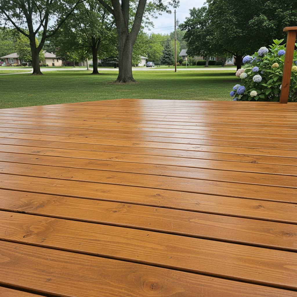Completed deck painting & staining work at a residential property in Detroit, MI