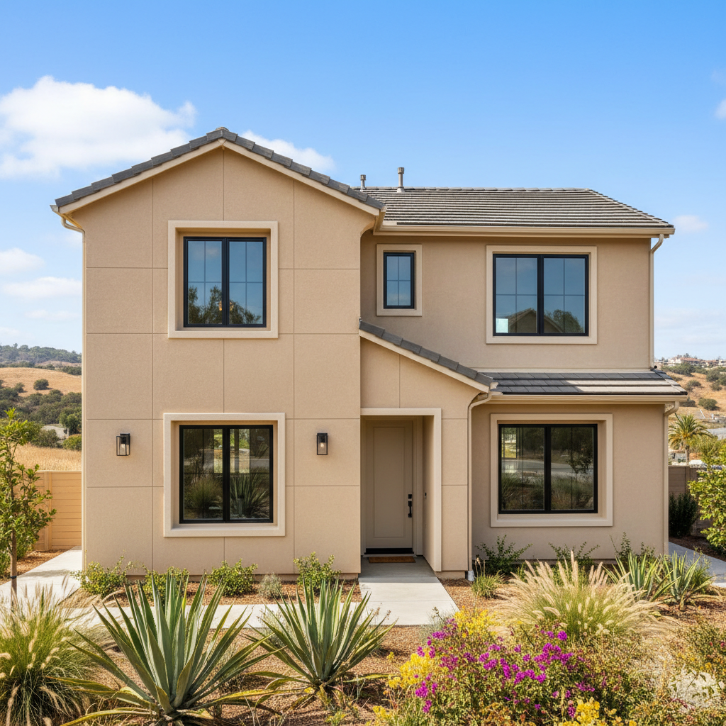 Completed eifs installation work at a residential property in Carlsbad, CA