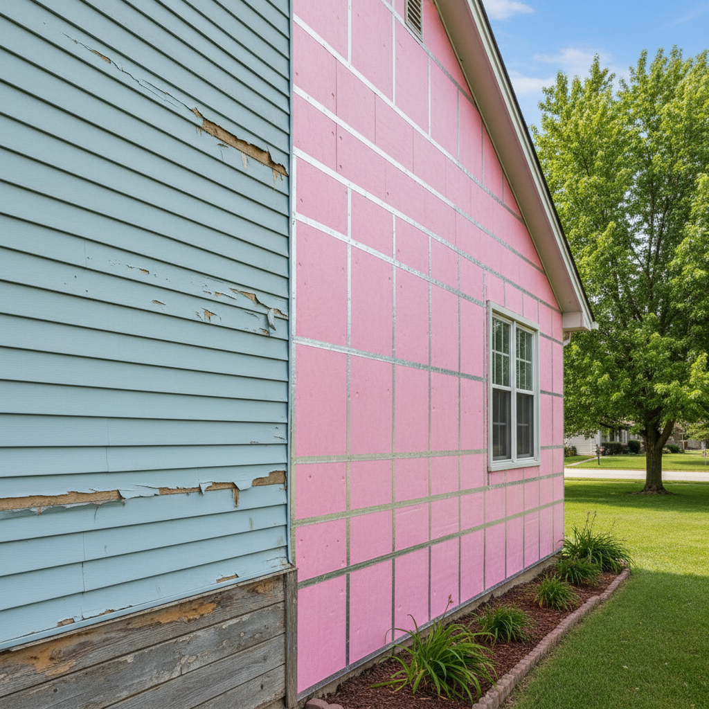 Completed insulation installation work at a residential property in Papillion, NE