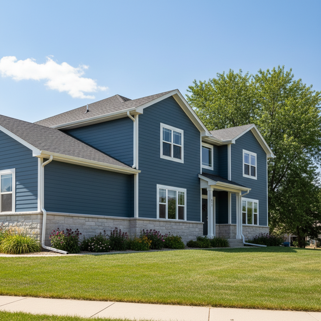 Completed siding installation work at a residential property in North Platte, NE