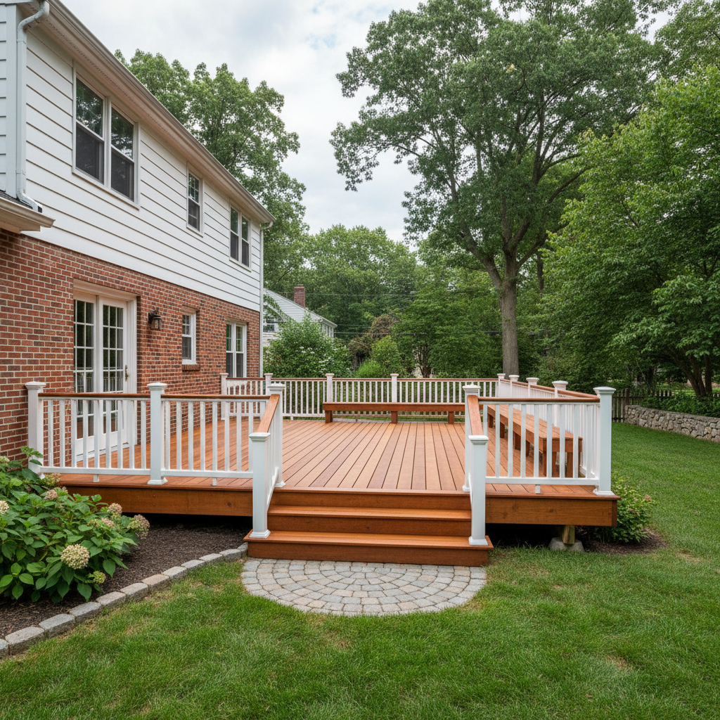Completed deck painting & staining work at a residential property in Cambridge, MA