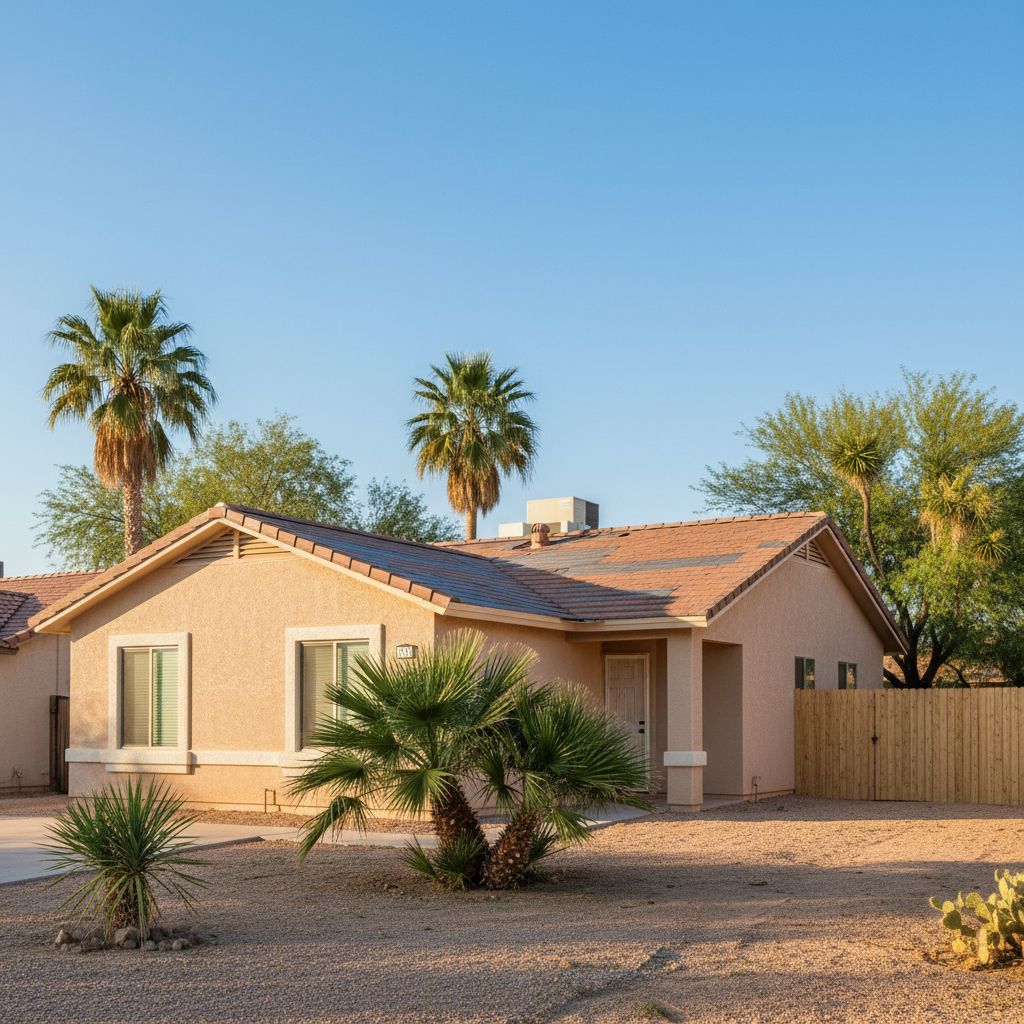 Completed storm damage restoration work at a residential property in Aguila, AZ
