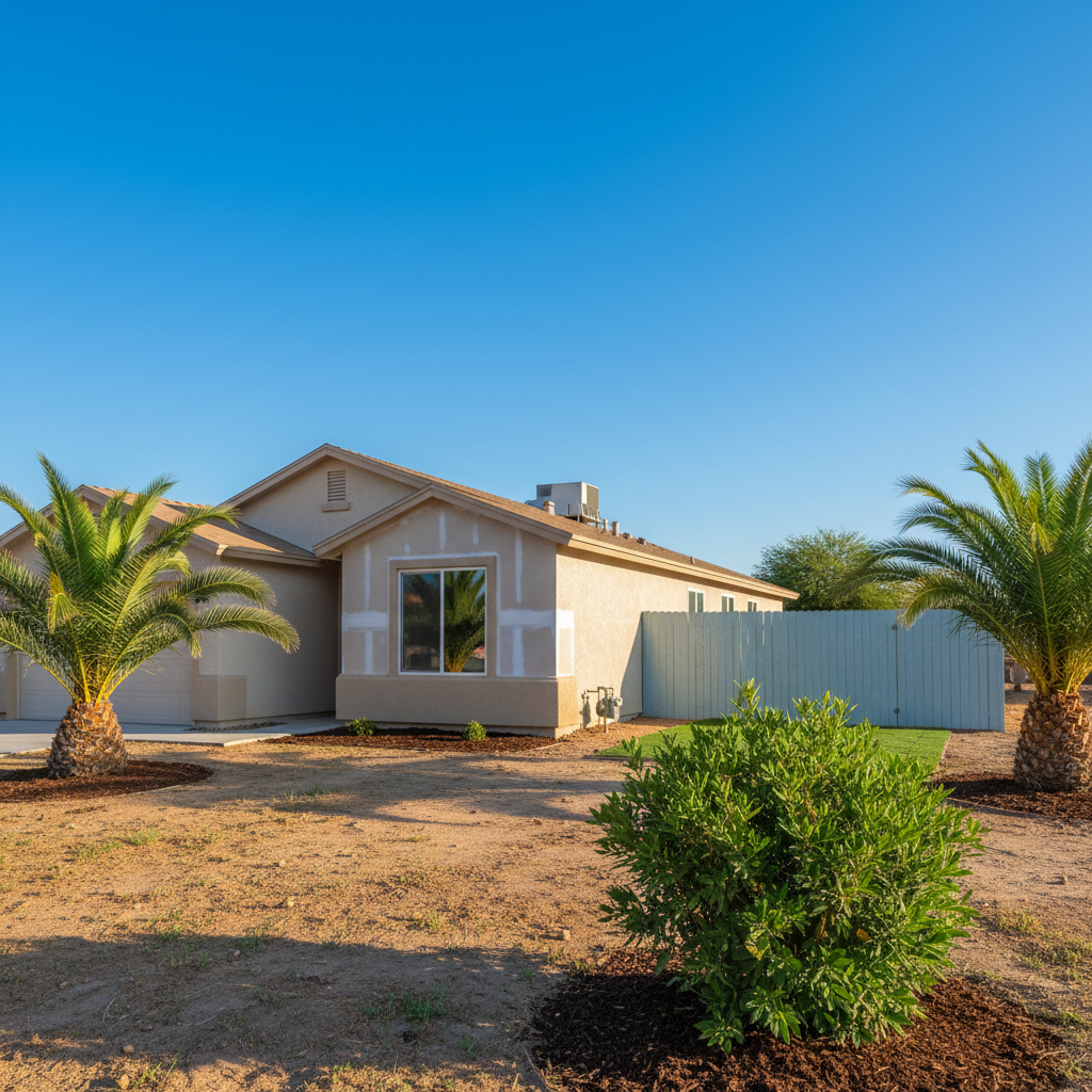 Completed commercial water damage restoration work at a residential property in Arlington, AZ