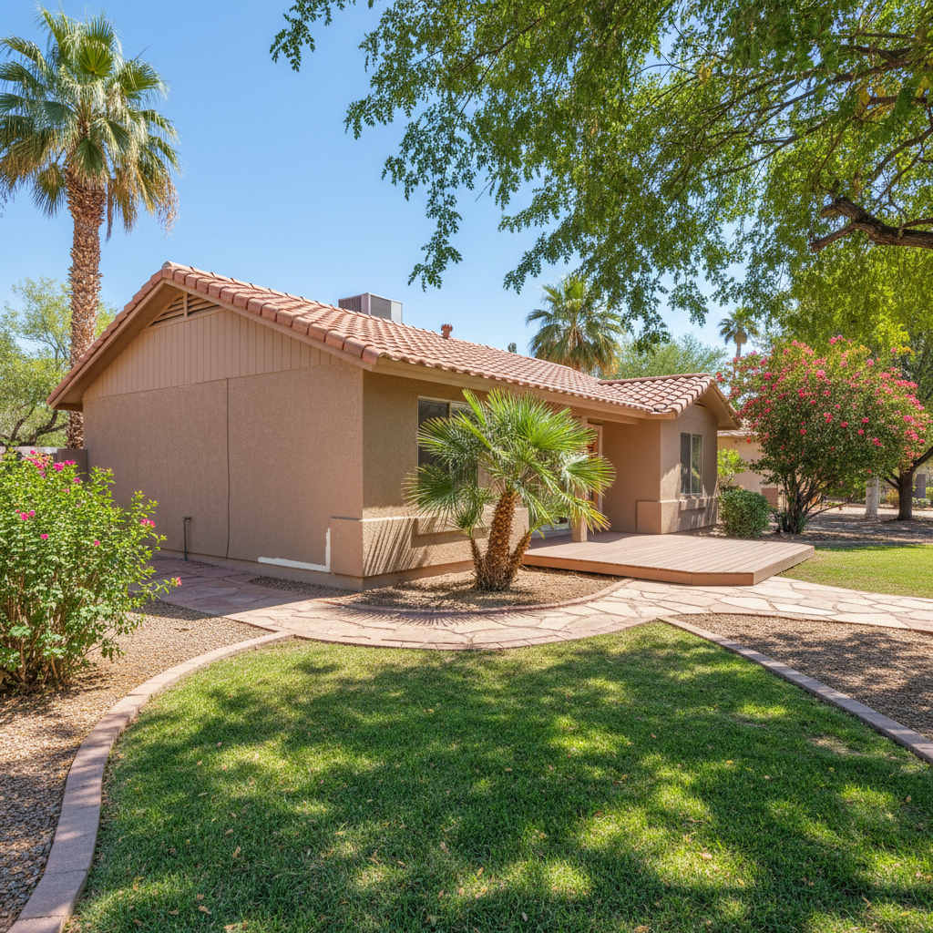 Completed flood restoration work at a residential property in Carefree, AZ