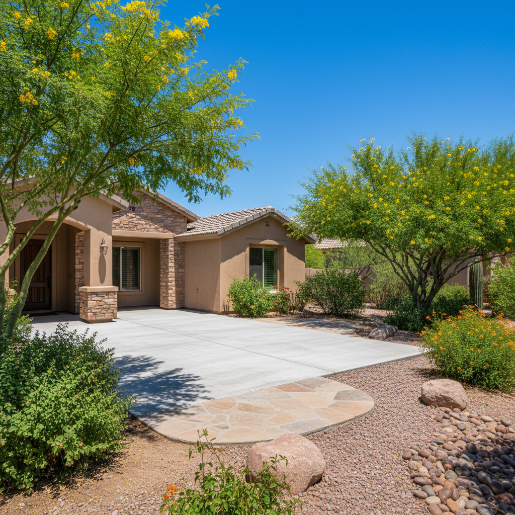 Completed water damage cleanup work at a residential property in Cave Creek, AZ