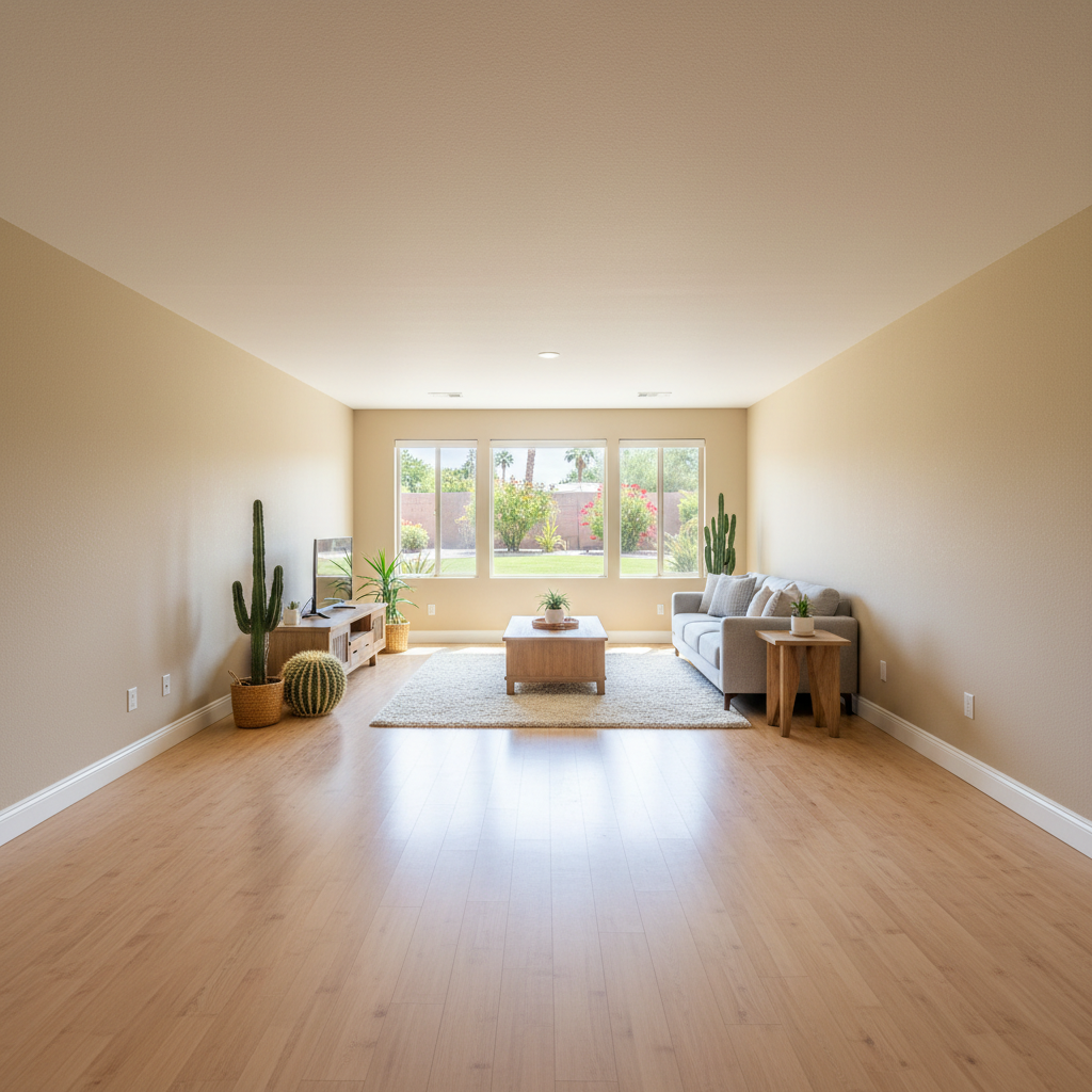 Completed basement water removal work at a residential property in Higley, AZ