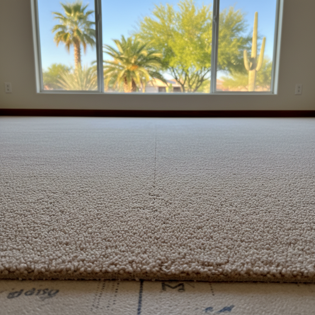Completed carpet water damage restoration work at a residential property in Morristown, AZ