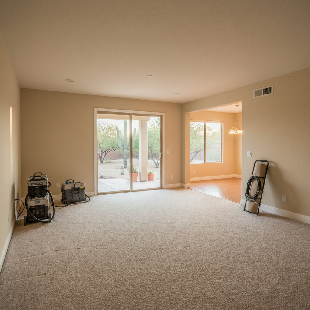 Completed water extraction services work at a residential property in Palo Verde, AZ