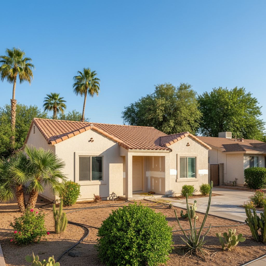Completed commercial water damage restoration work at a residential property in Phoenix, AZ