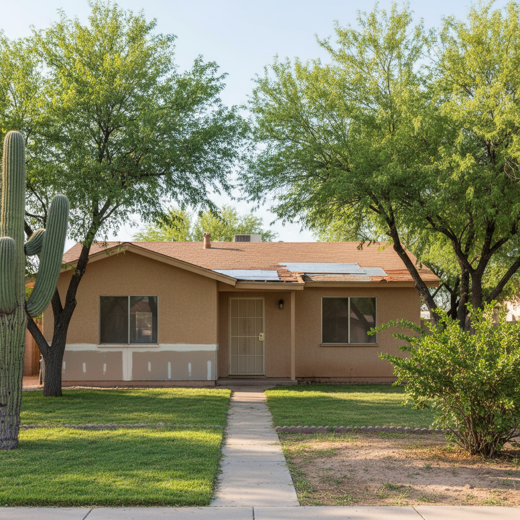 Completed water damage restoration work at a residential property in Sacaton, AZ