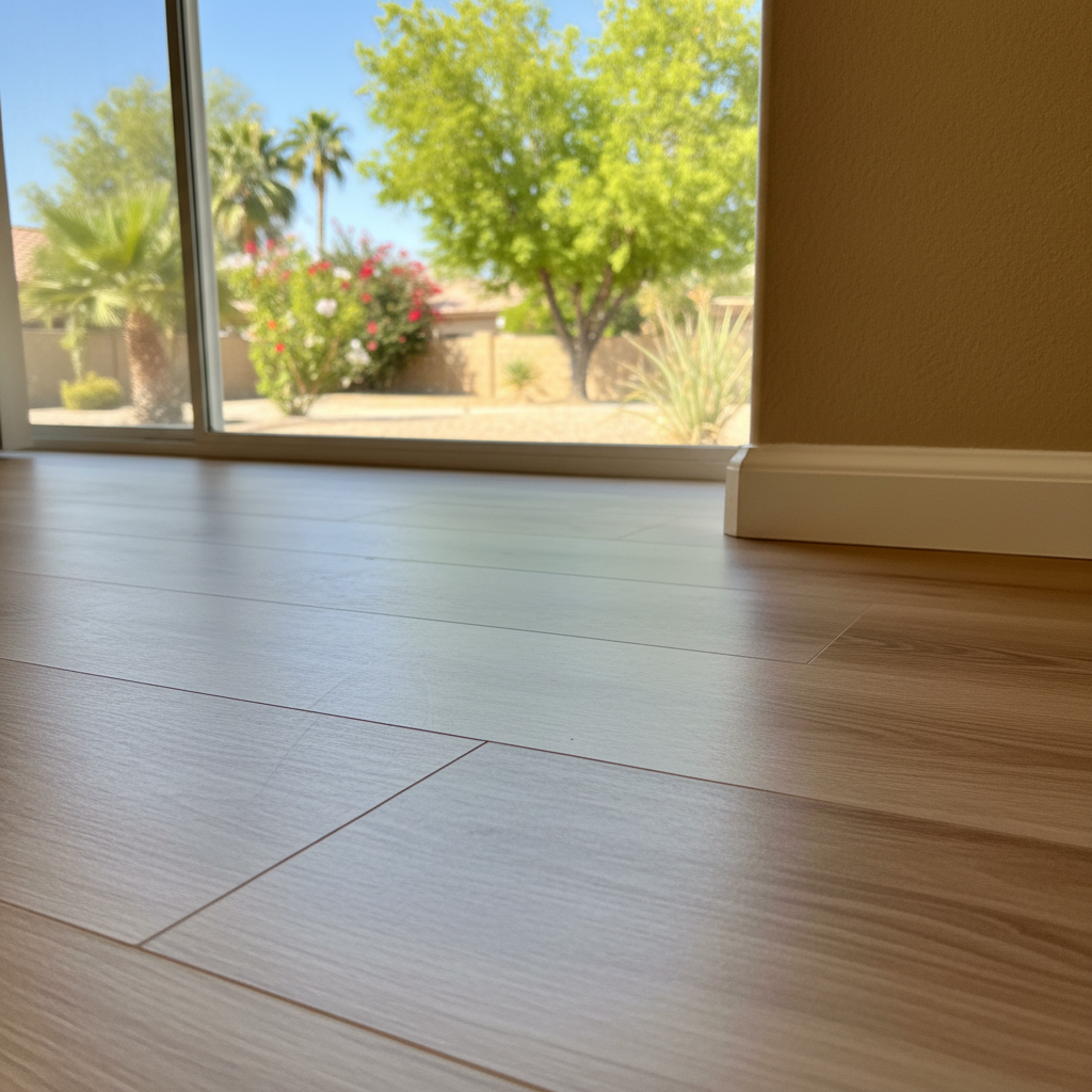 Completed flood damage restoration work at a residential property in Sun City, AZ