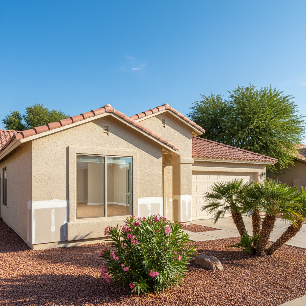 Completed water damage repair work at a residential property in Surprise, AZ