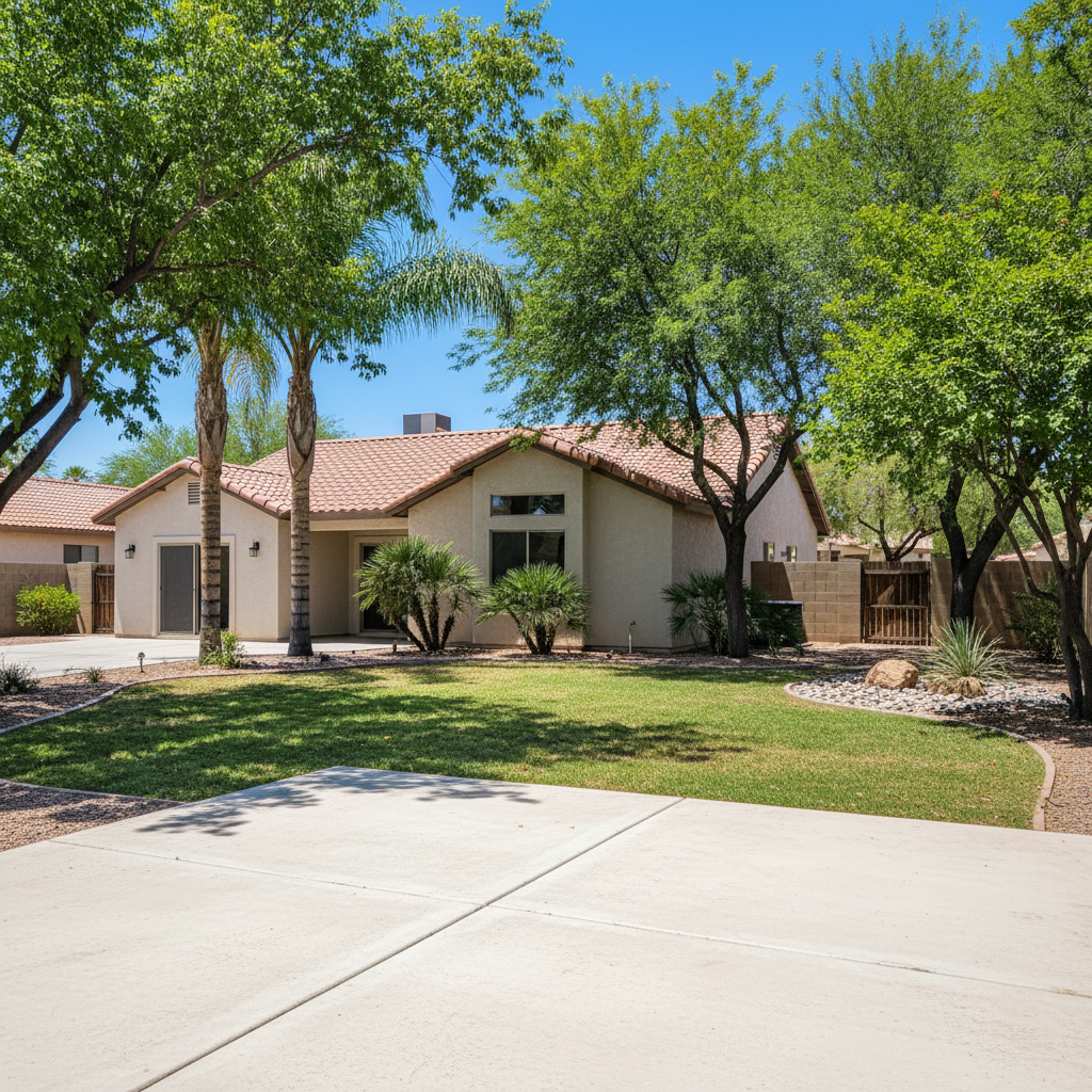 Completed water damage remediation work at a residential property in Tempe, AZ