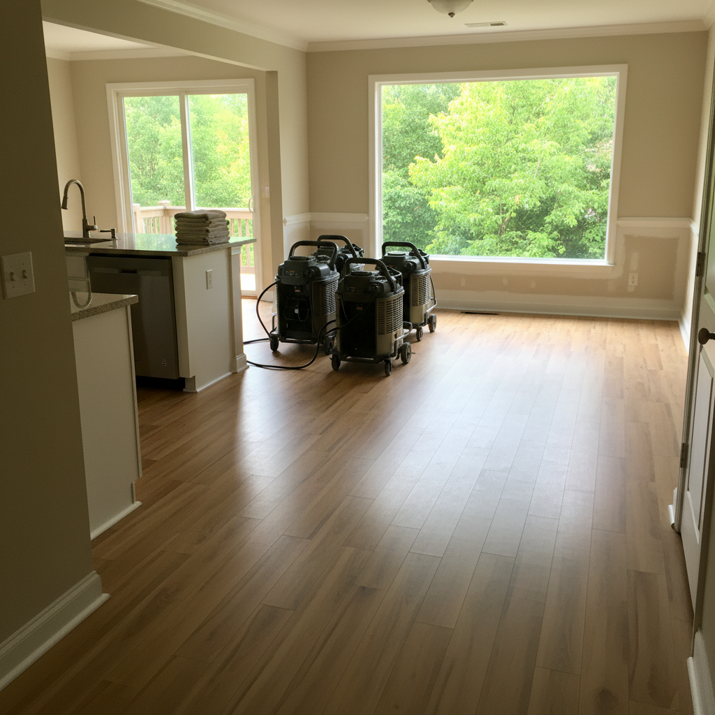 Completed appliance leak cleanup work at a residential property in Buford, GA