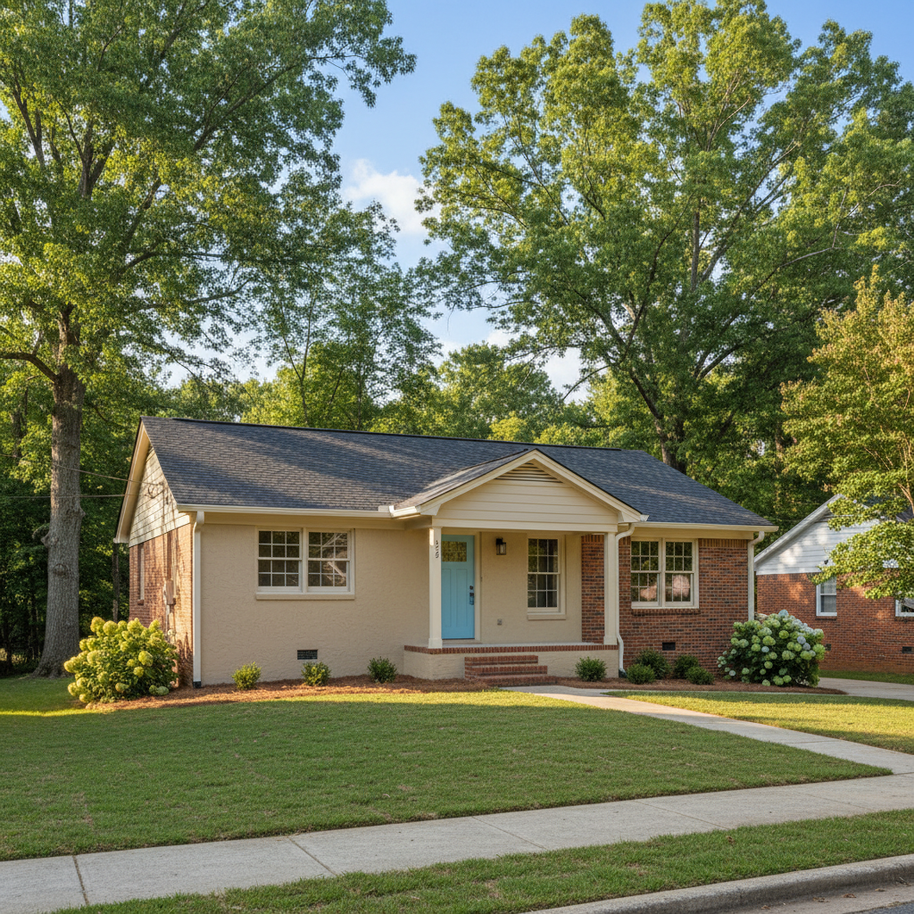 Completed water damage restoration work at a residential property in Peachtree Corners, GA