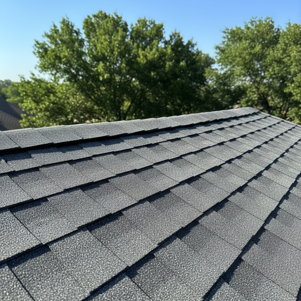 Completed roof leak water damage repair work at a residential property in Azle, TX