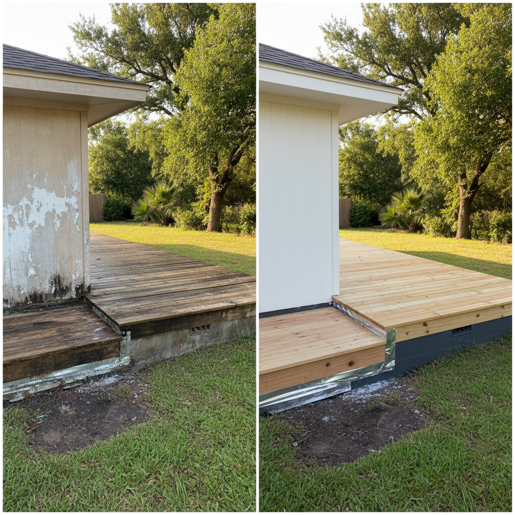 Completed water damage cleanup work at a residential property in Crowley, TX