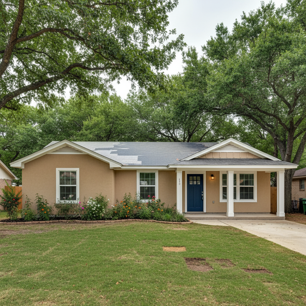 Completed water damage-related cleanup & repair work at a residential property in Carrollton, TX