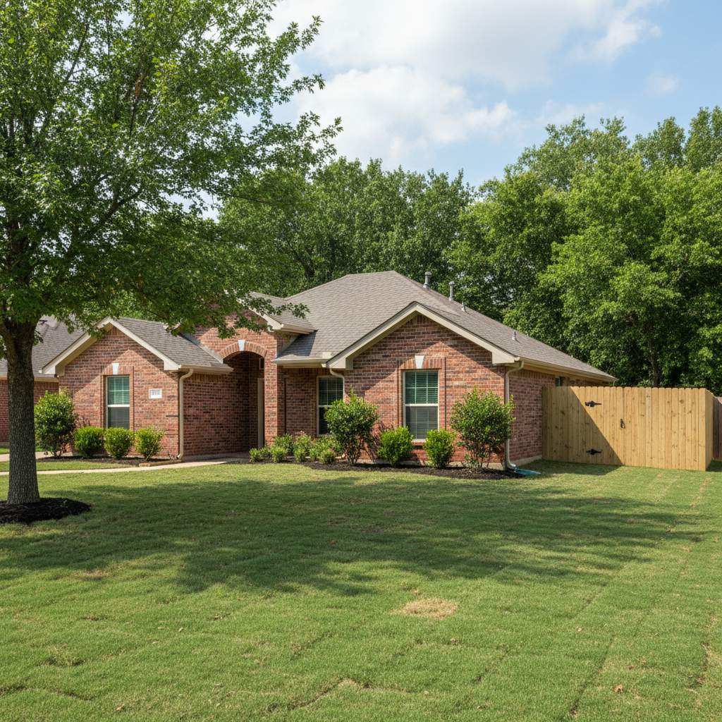 Completed storm damage restoration work at a residential property in Garland, TX
