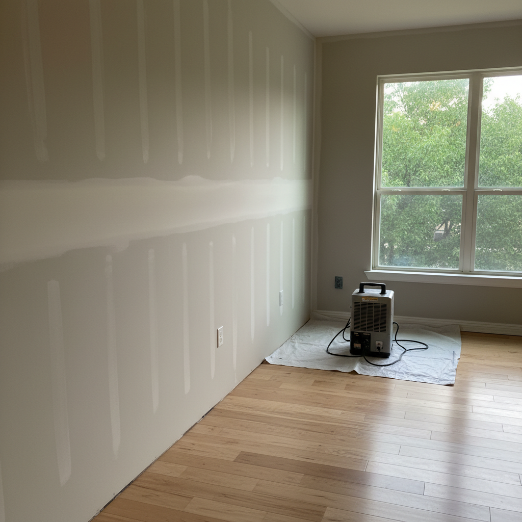 Completed dehumidification services work at a residential property in Nevada, TX