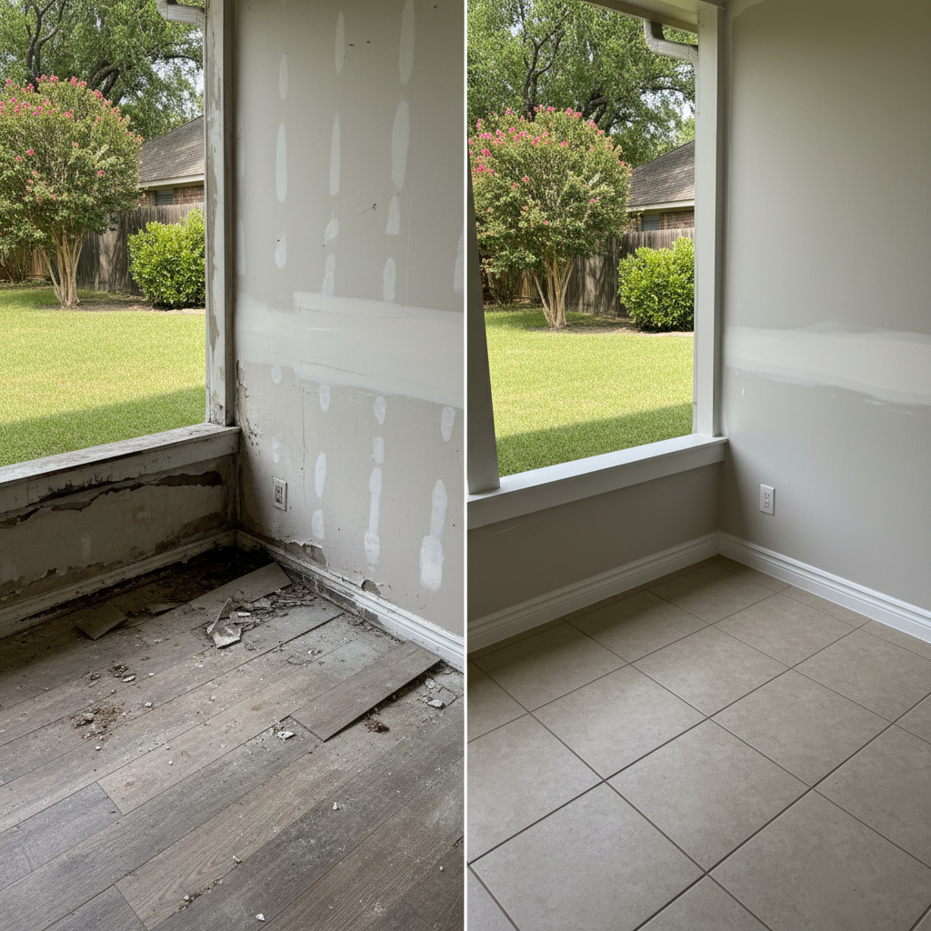 Completed smoke and fire damage restoration work at a residential property in Prosper, TX