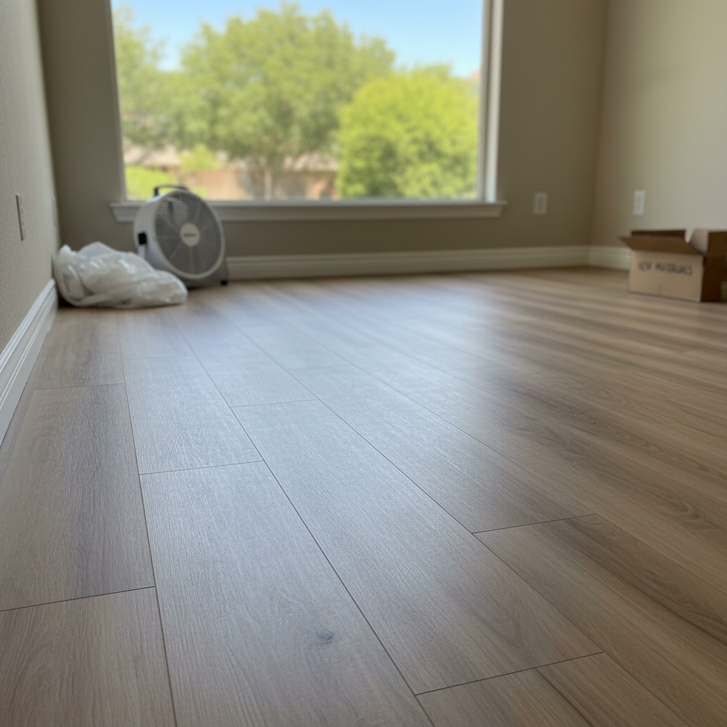 Completed emergency water cleanup work at a residential property in Rockwall, TX