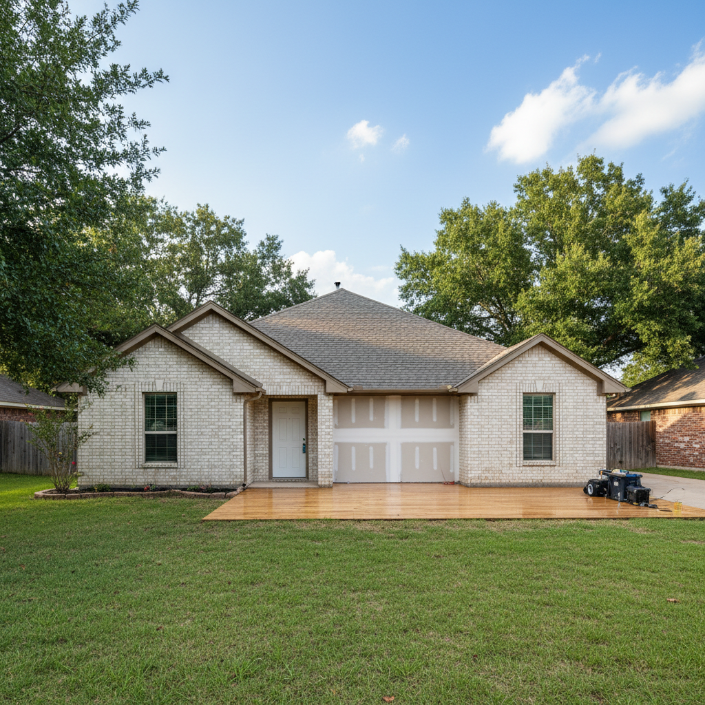 Completed flood damage restoration work at a residential property in Royse City, TX