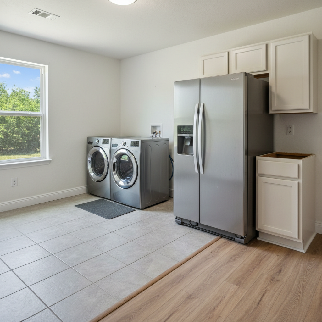Completed appliance leak cleanup work at a residential property in Van Alstyne, TX