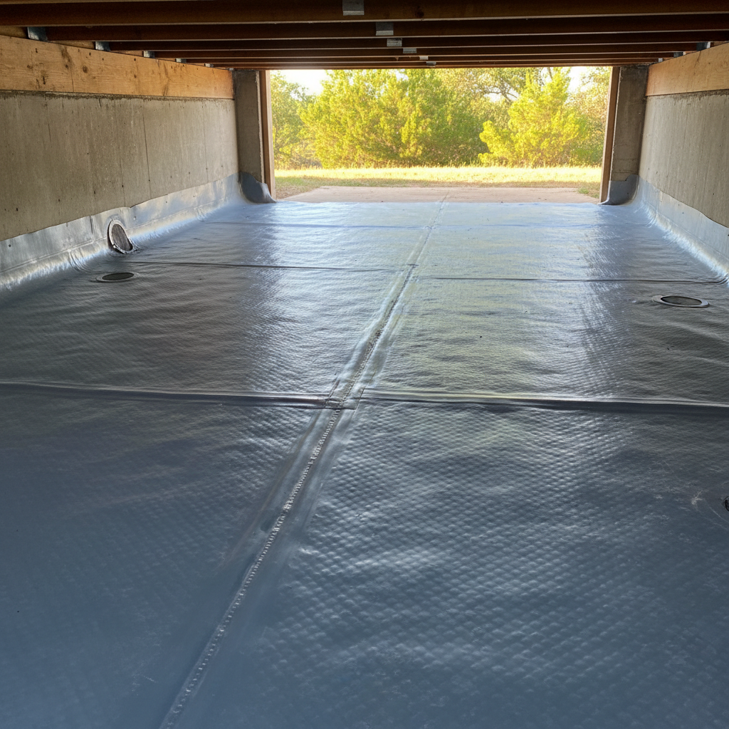 Completed crawl space water removal work at a residential property in Von Ormy, TX