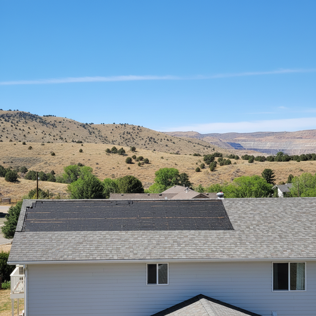 Completed roof leak water damage repair work at a residential property in Bingham Canyon, UT