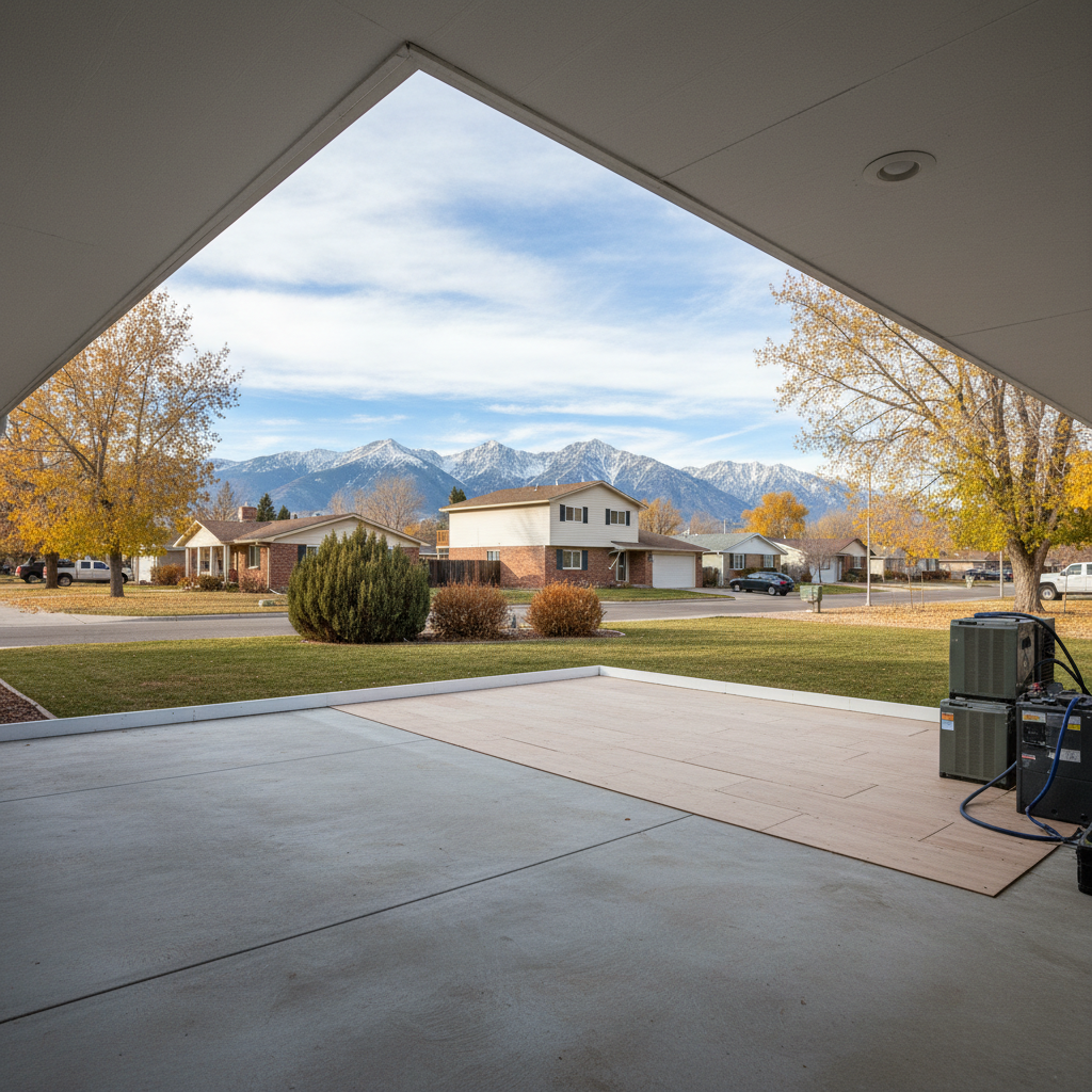 Completed basement water removal work at a residential property in Provo, UT