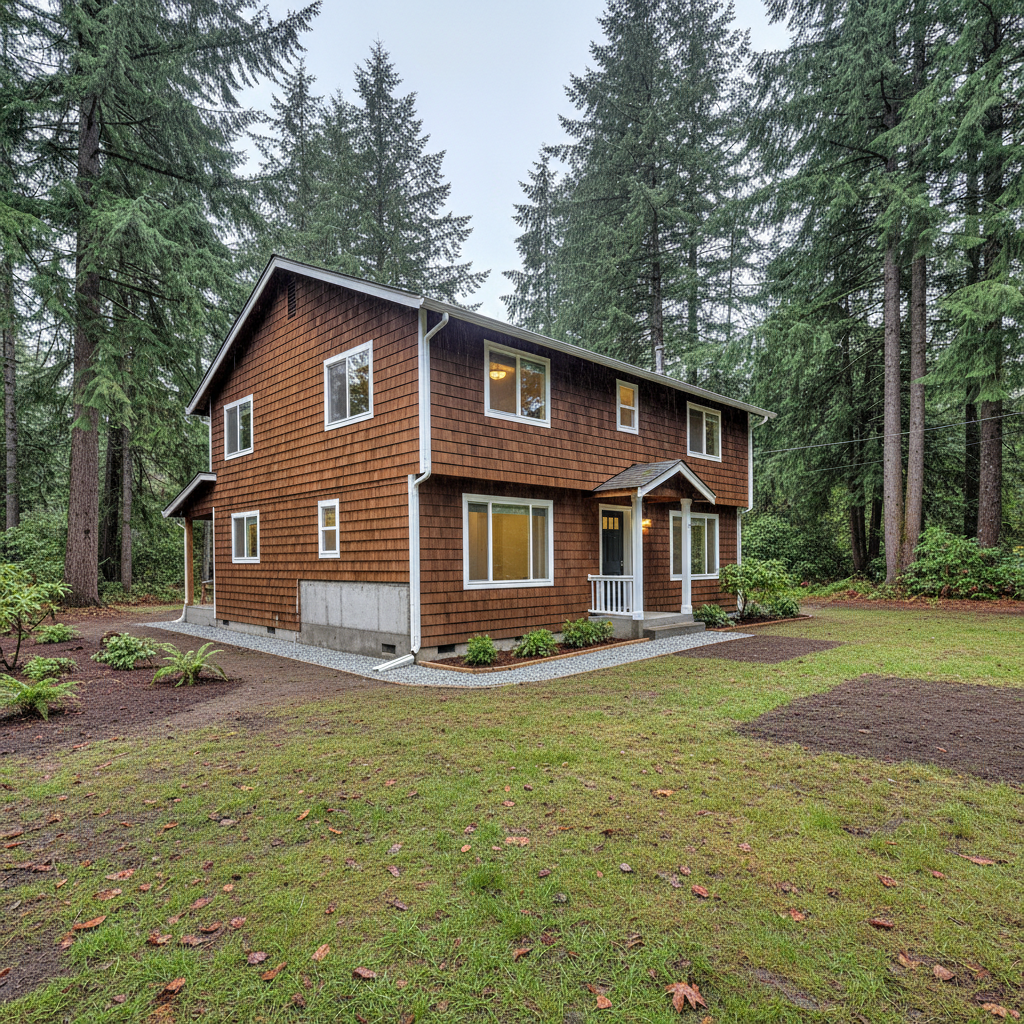 Completed flood damage restoration work at a residential property in Bucoda, WA