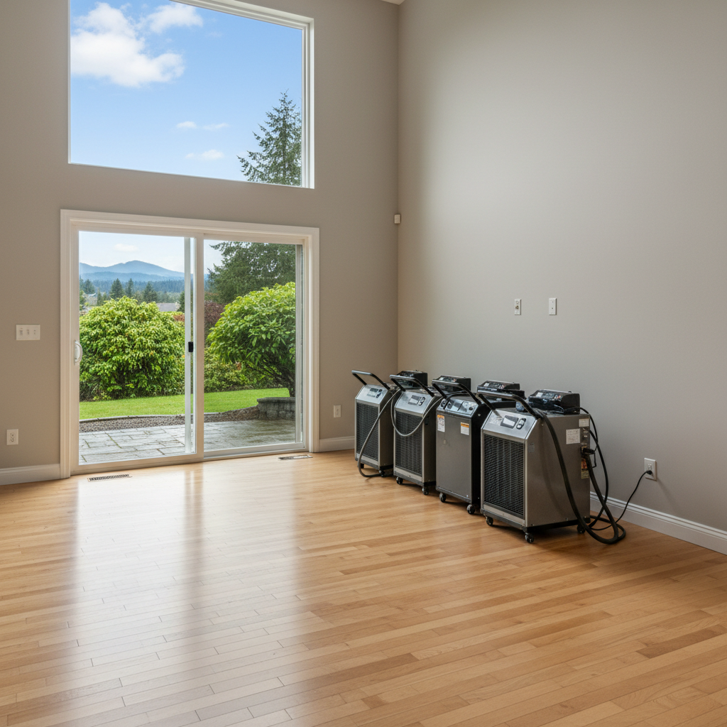 Completed structural drying work at a residential property in Enumclaw, WA