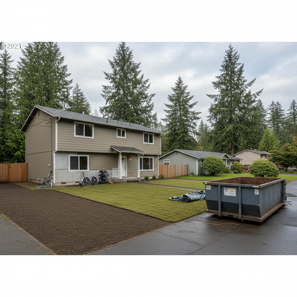 Completed burst pipe repair and cleanup work at a residential property in Index, WA