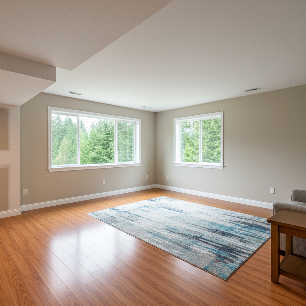 Completed flood cleanup work at a residential property in Sammamish, WA