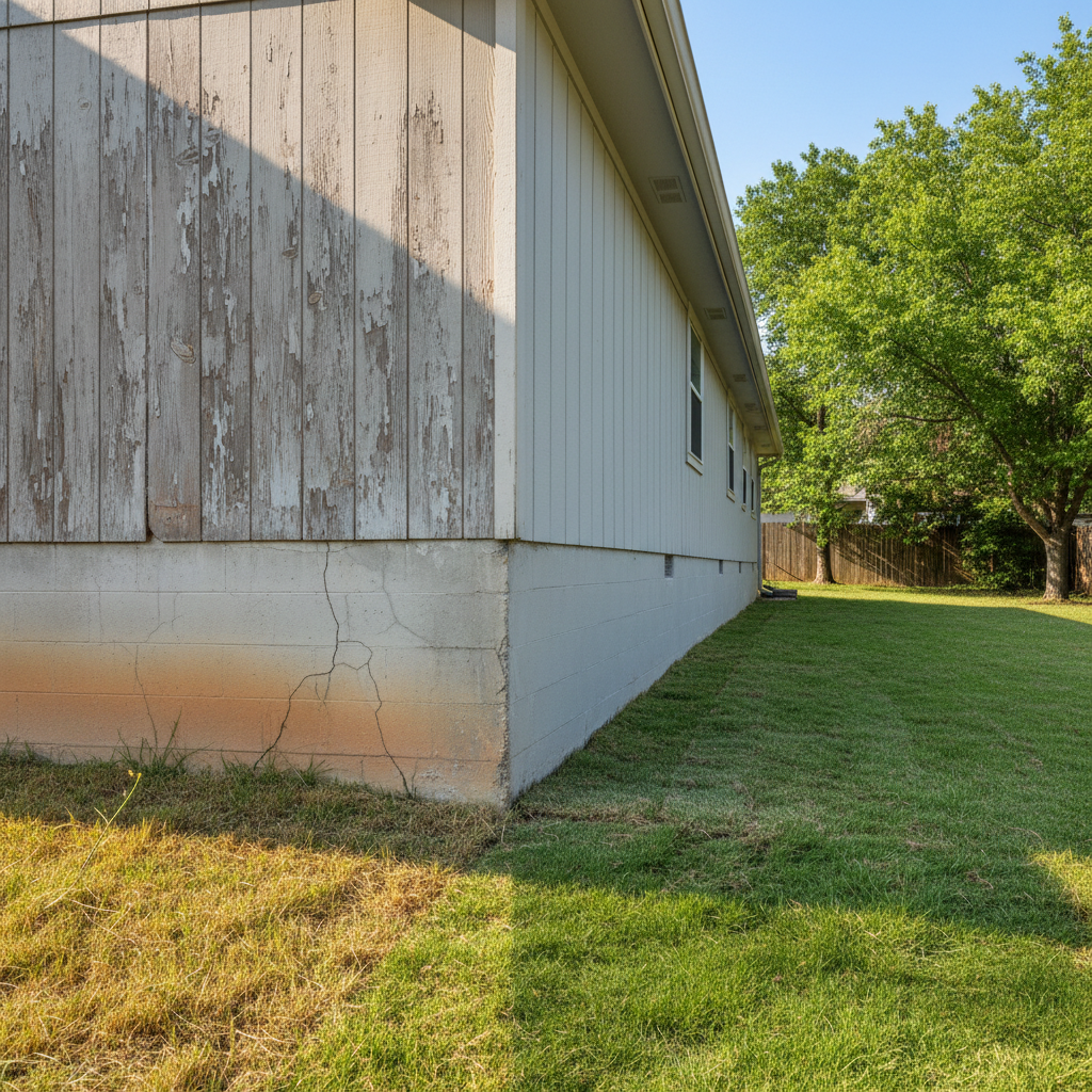Completed water damage restoration work at a residential property in Denison, TX