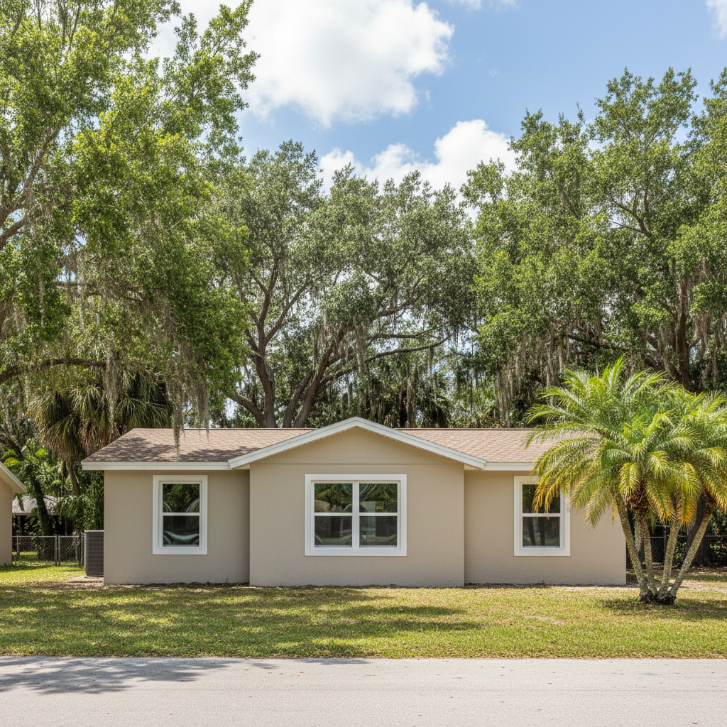 Completed double-pane window installation work at a residential property in Davie, FL