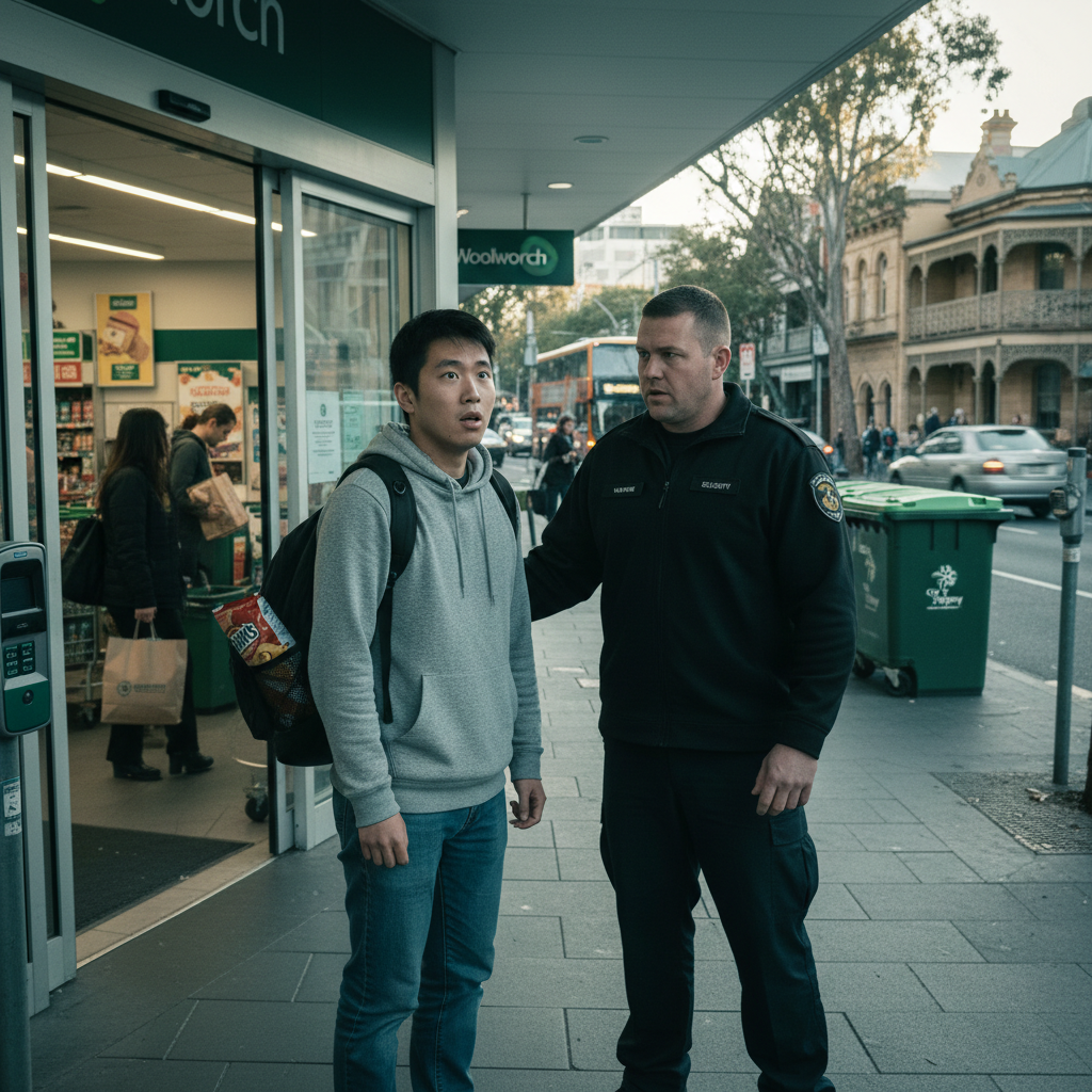 International Student Caught Shoplifting at Supermarket