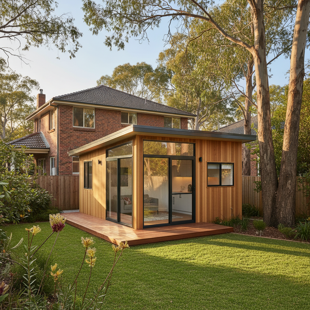 Modern granny flat in a Sydney suburban backyard