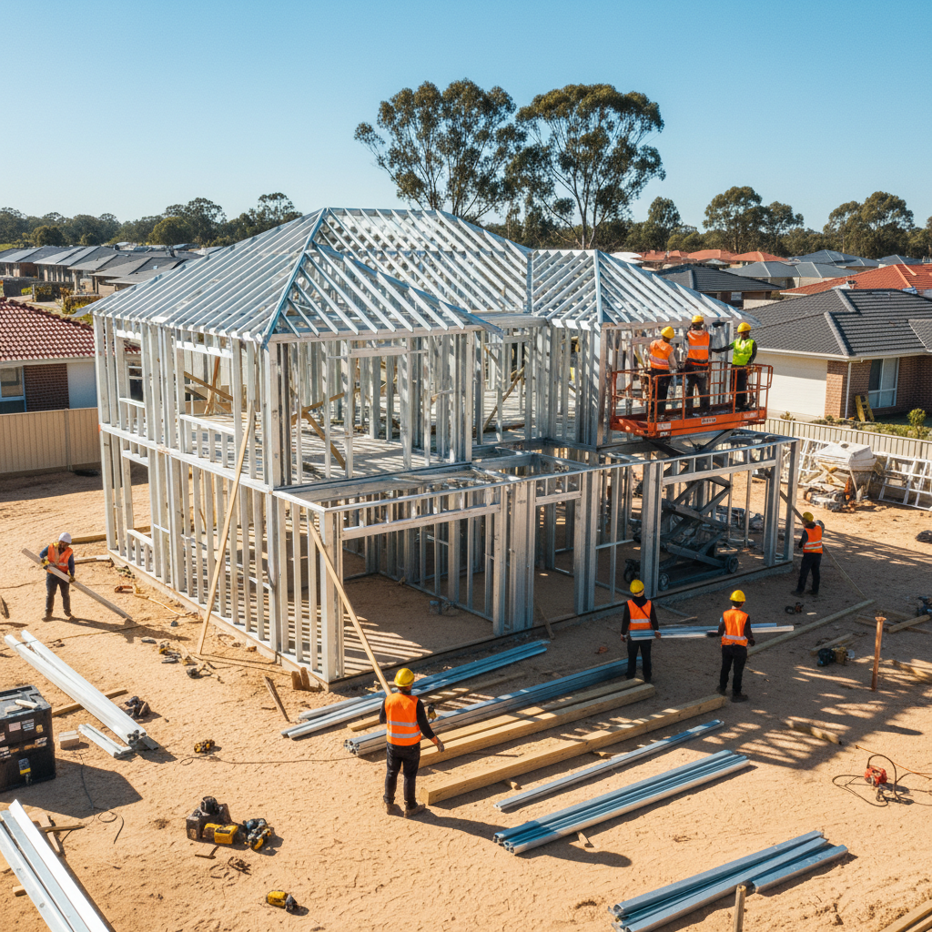 Construction site in an Australian suburb
