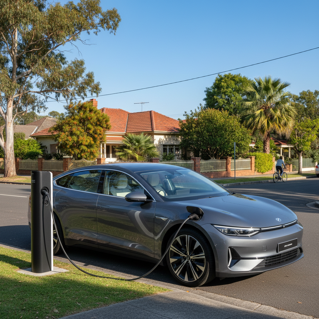 EV charging in a Sydney suburb