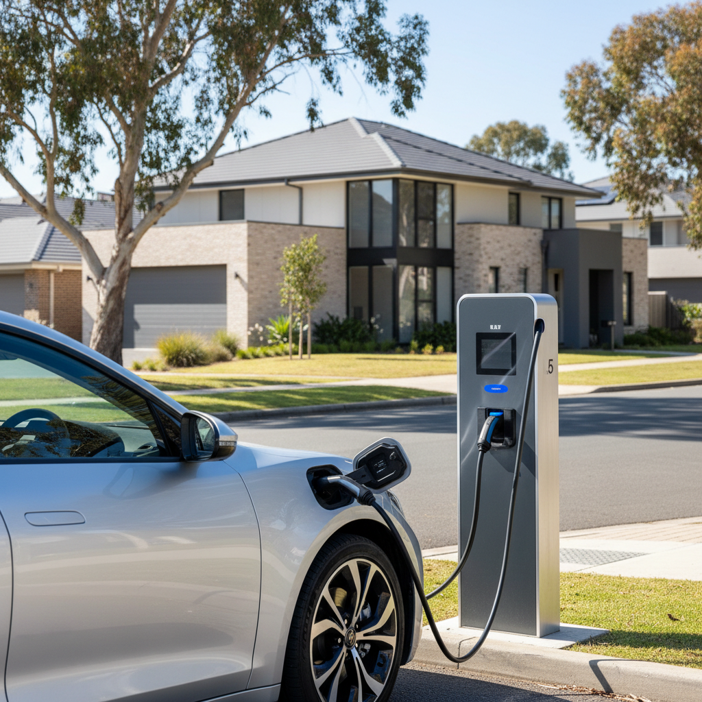 EV charging at a modern Australian station