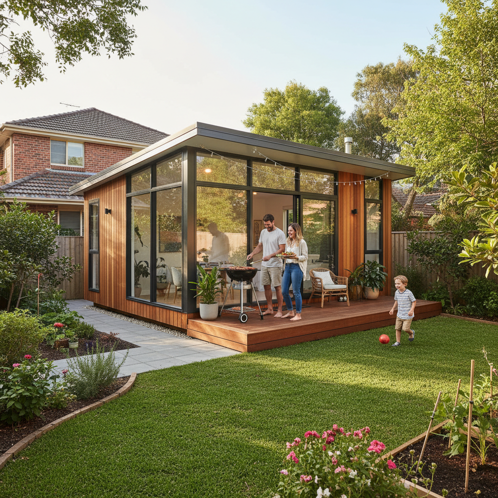 Modern prefab granny flat in Sydney suburb