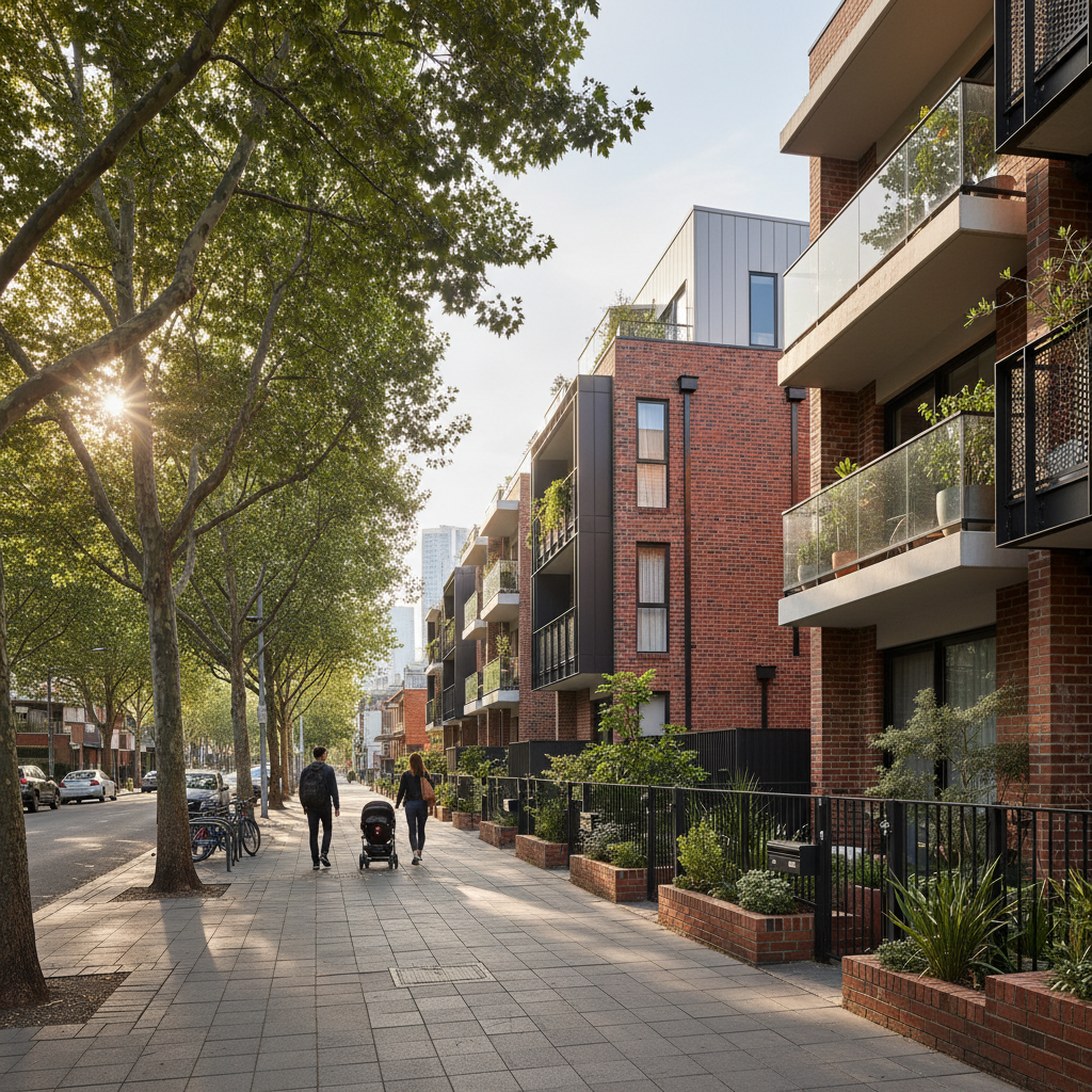 Modern townhouses and apartments in Melbourne