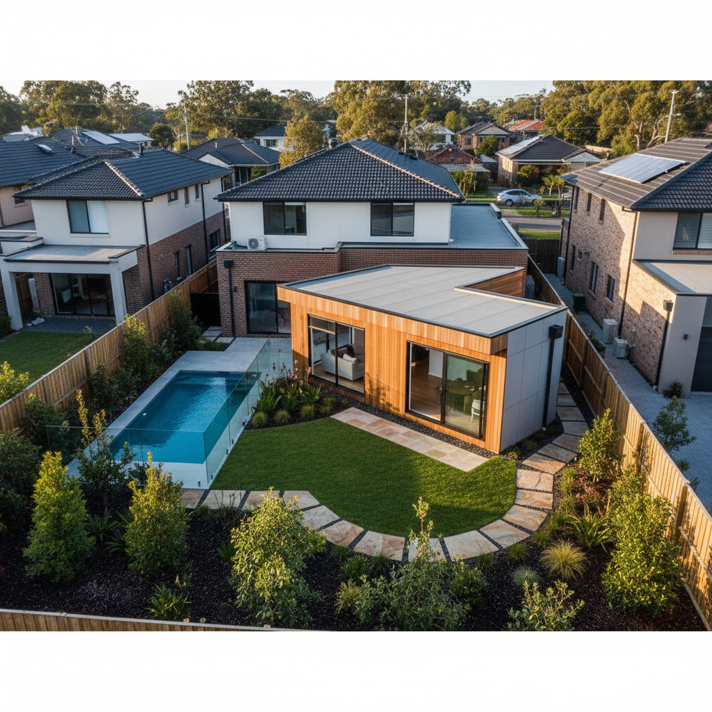 Modern granny flat in a Sydney suburban backyard