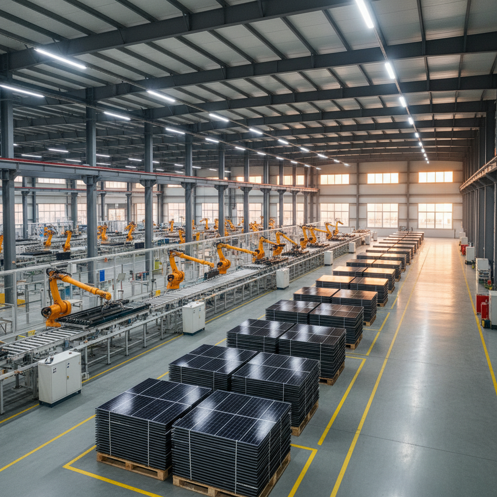 Chinese solar panel manufacturing facility